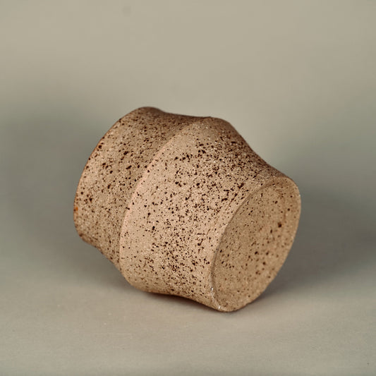 Linear Duotone Stoneware Vessel