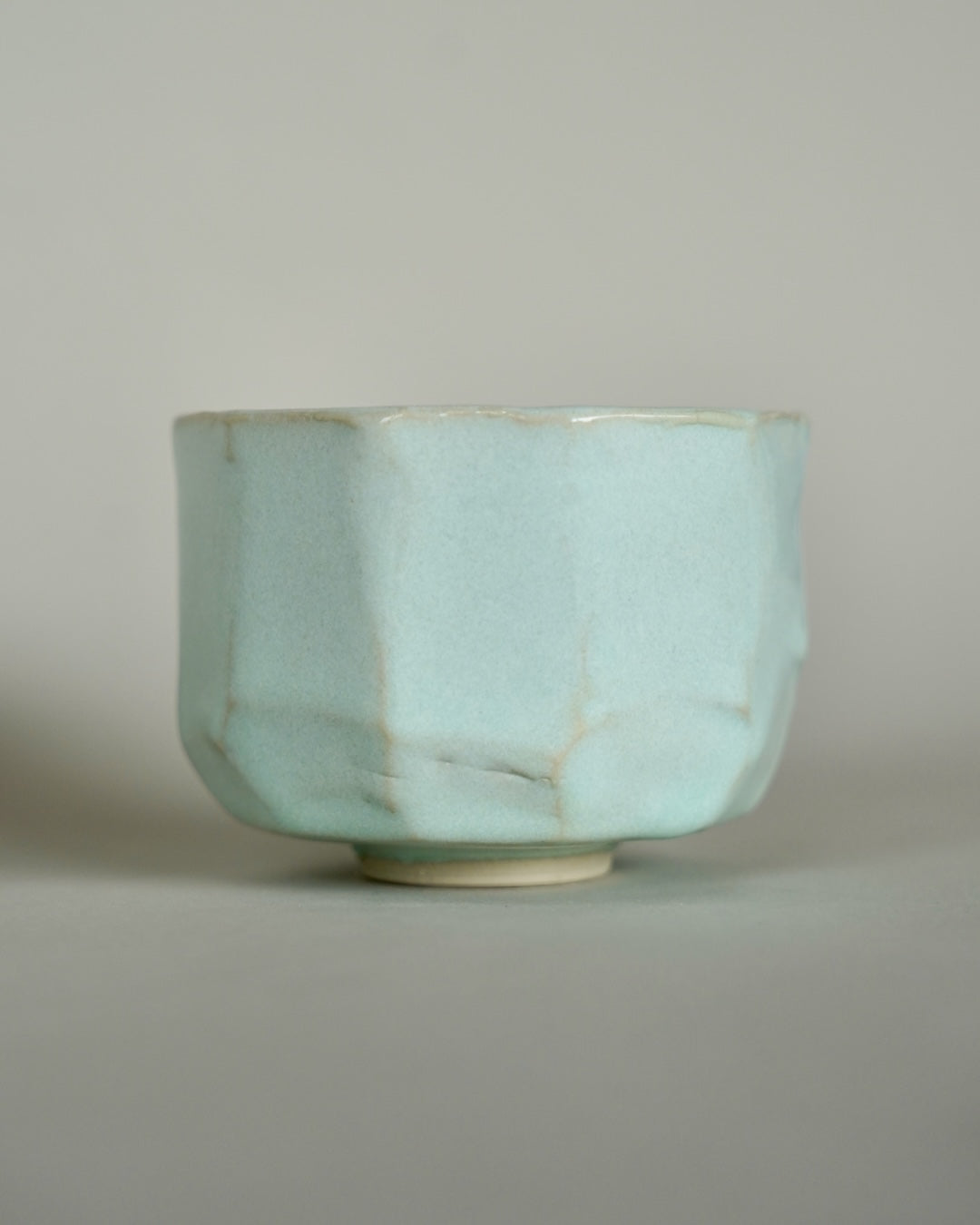 Faceted Celadon Tea Bowl